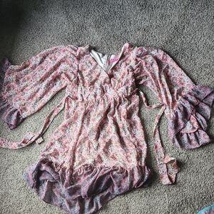 Betsy Johnson Boho Butterfly Sleeve Dress Size 6